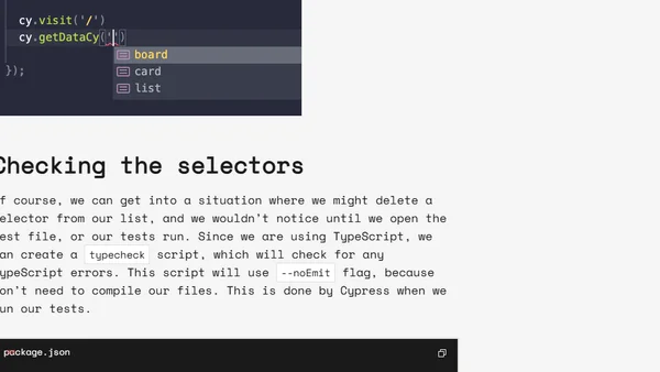 Autocompleting selectors in Cypress with TypeScript