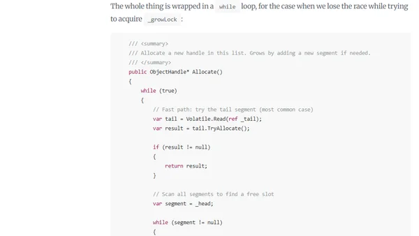 Writing a .NET Garbage Collector in C#  -  Part 7: Marking handles