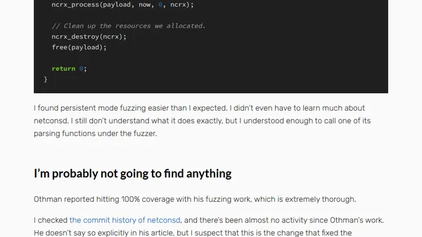 Creating a Nix Workflow to Fuzz netconsd