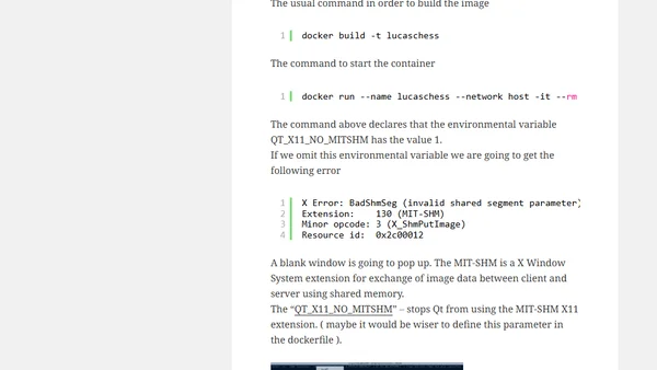 Dockerize Lucas Chess : Running a GUI application inside a docker container