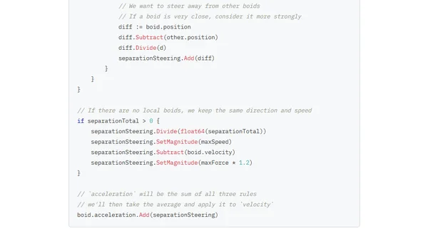 Boids in WebAssembly Using Go
