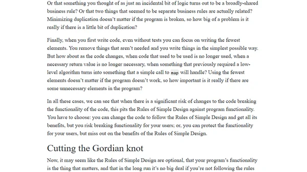 Simple Design: Passes the Tests