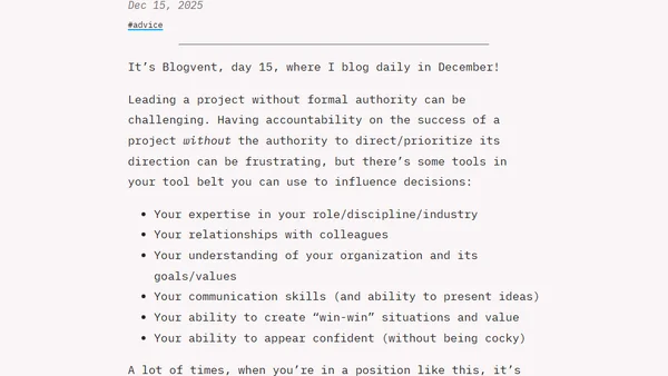 Influencing without authority