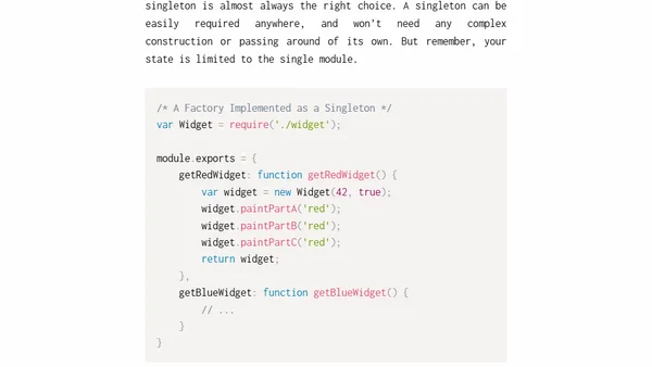 The Node.js Way - Designing Factories