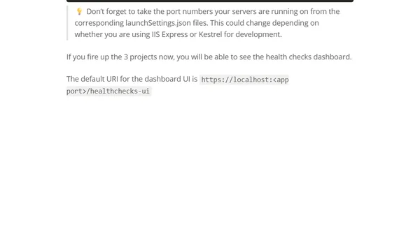 ASP.NET Core Health Checks