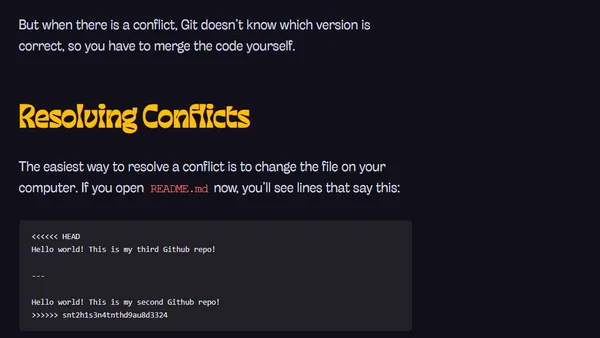 Resolving Git conflicts