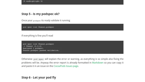CocoaPods - How to create your own Pod