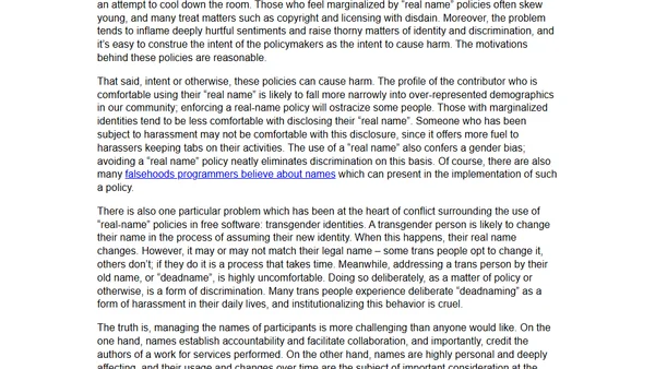 On "real name" policies