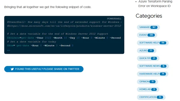 Windows Server 2012 Countdown with #PowerShell