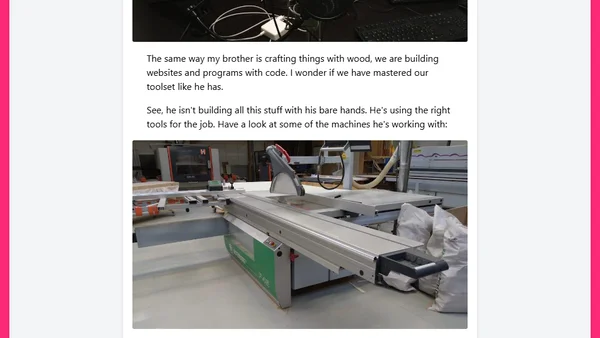 Craftsmen know their tools