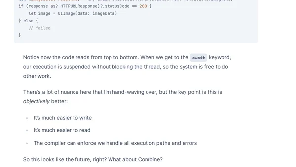 Async/Await and the Future of Combine