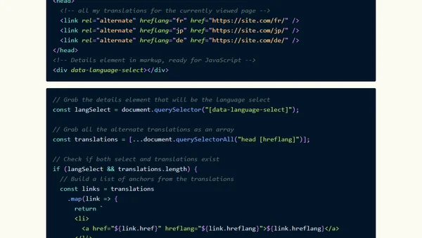 Page translations and multi-language selects