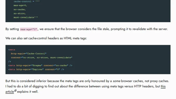 Troubleshooting Caching