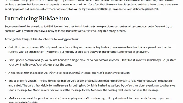 Introducting BitMaelum - A new mail concept