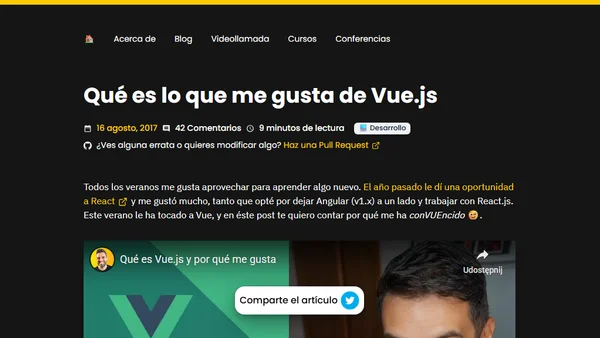 Qué es lo que me gusta de Vue.js