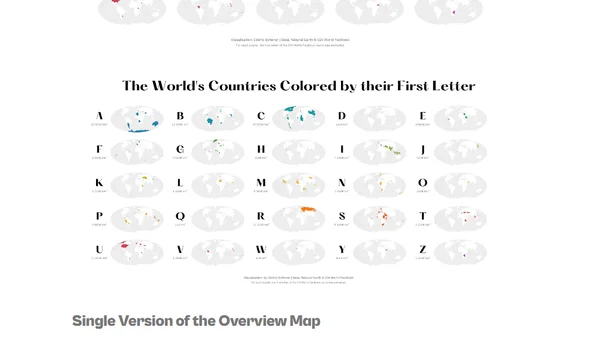 The World's Countries Colored by Their First Letter