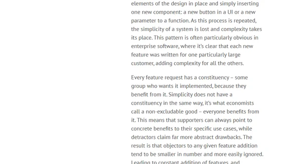 Why software ends up complex