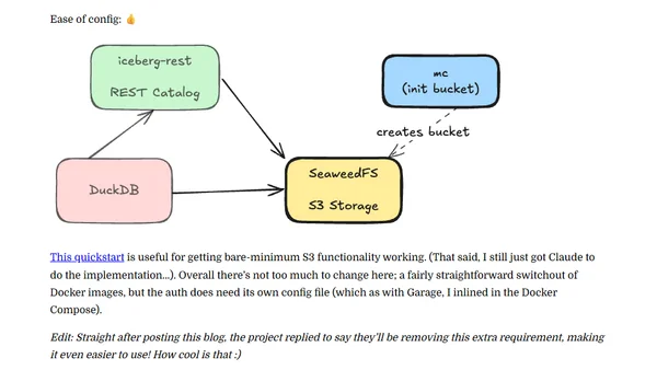 Alternatives to MinIO for single-node local S3