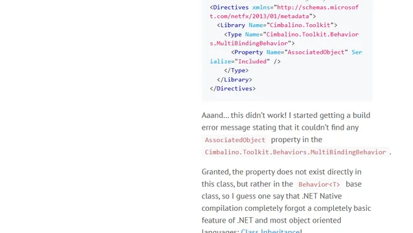Paying the tab for .NET Native
