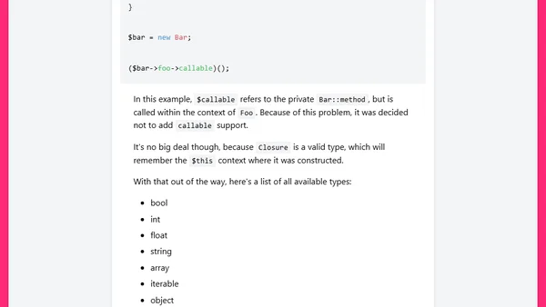 Typed properties in PHP 7.4