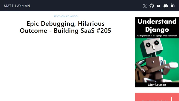 Epic Debugging, Hilarious Outcome - Building SaaS #205