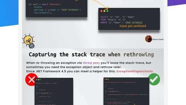 Infographics Compendium III - Exceptions, EF Sanitized, Operators, ...