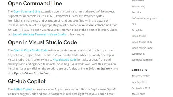Essential Visual Studio IDE Extensions