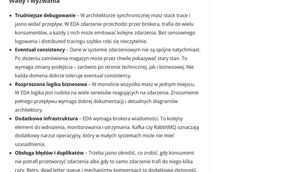 Event-Driven Architecture – czym jest i kiedy warto stosować