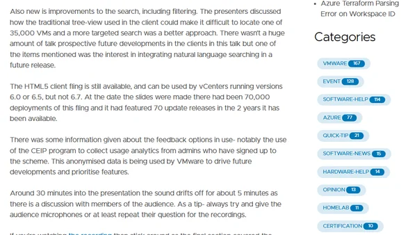 VMworld 2018 US: VIN2992BU- vSphere Client Roadmap