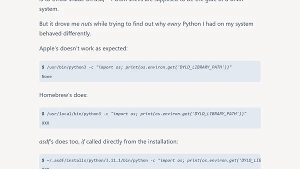 Surprising Consequences of macOS’s Environment Variable Sanitization