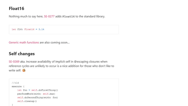 What's new in Swift 5.3?