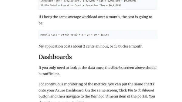 How to Measure the Cost of Azure Functions
