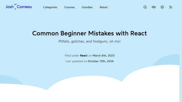 Common Beginner Mistakes with React