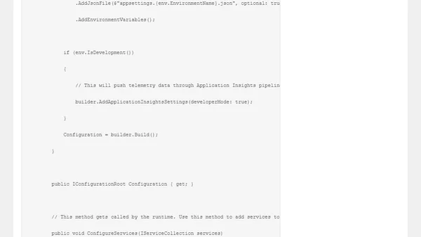 ASP.NET Core 1.0 – Configure Application Insights
