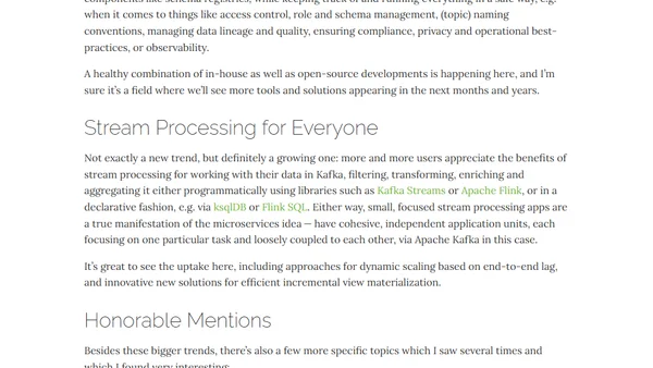 Three Plus Some Lovely Kafka Trends