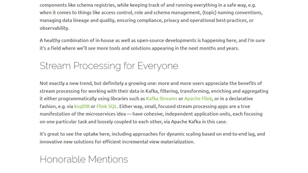 Three Plus Some Lovely Kafka Trends