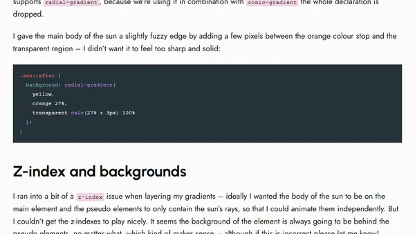 Heatwave: An Animated CSS Sun Illustration