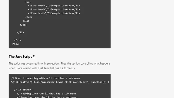 A More Accessible Multi-Level Dropdown Navigation