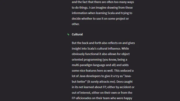 SPJCN IV: Quo Vadis Scala