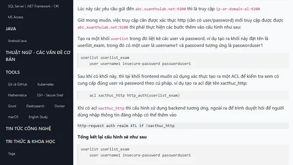 Cấu hình xác thực http trong HAProxy