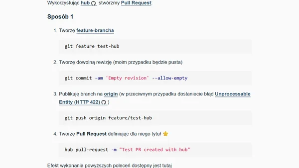 Jak stworzyć Pull Request w terminalu?