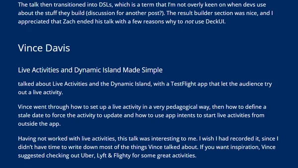 Deep Dish Swift - Day 3