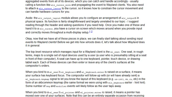 Input handling in wlroots