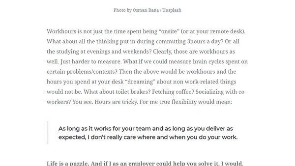 My employees would not have eight-hour workdays
