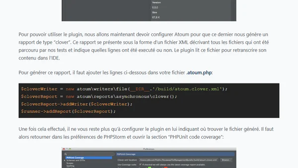 Visualiser le code coverage des tests Atoum dans PHPStorm