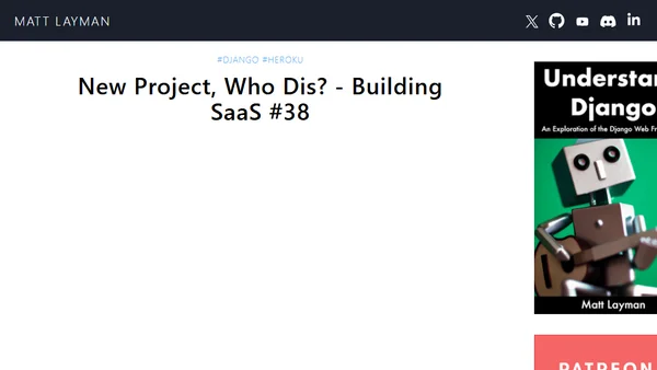 New Project, Who Dis? - Building SaaS #38