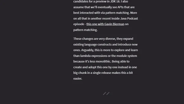 Incremental Evolution, Pattern Switches vs Visitor Pattern, and Wayland Support - Inside Java Newscast #8