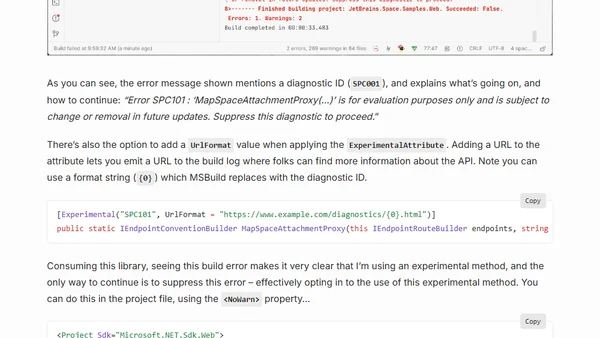Provide opt-in to experimental APIs using C#12 ExperimentalAttribute