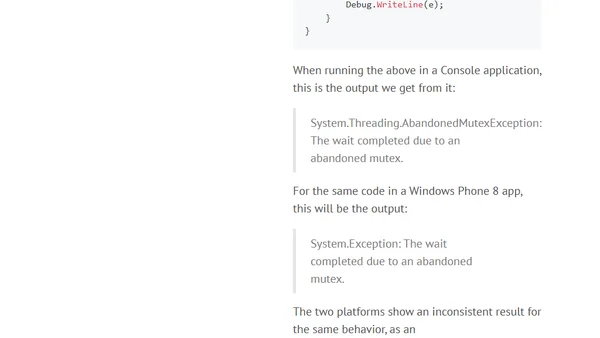 The AbandonedMutexException hoax!