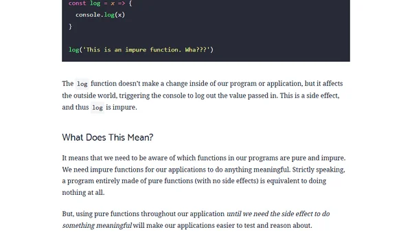 Just Enough FP: Pure Functions